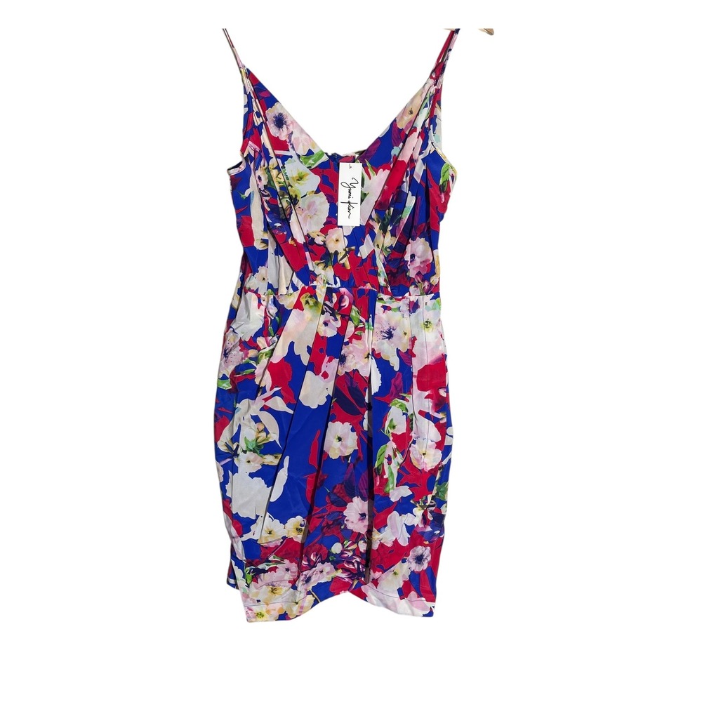 Yumi‎ Kim Silk Floral Mini Dress V-Neck Sleeveless Size M NWT